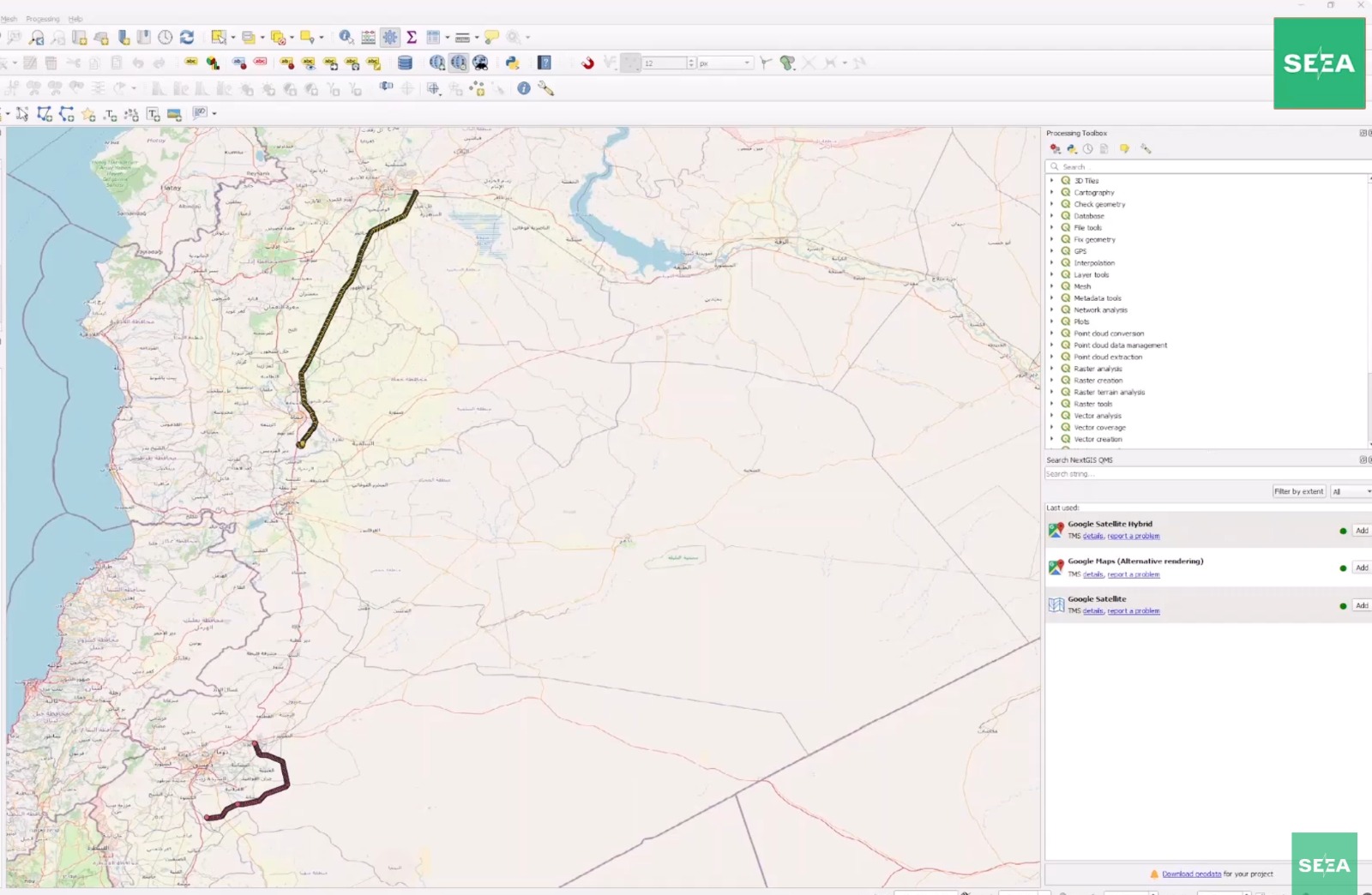 دورة QGIS